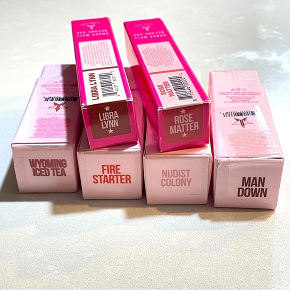 JEFFREE STAR 2 VELOURS LIQUID LIPSTICK GLOSSES 4 VELVET TRAP LIPSTICK BUNDLE - Picture 6 of 14